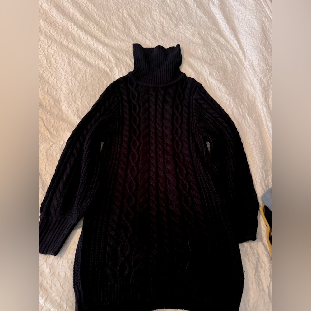 Black Knit Sweater Dress